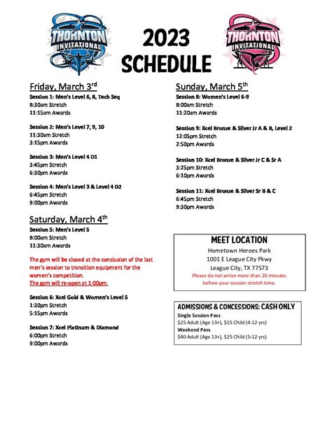 thornton rec center gymnastics|Schedule .